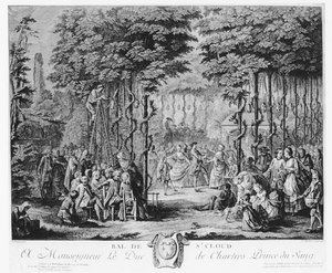 Bal i Parc de Saint-Cloud, 1760 af Etienne Fessard